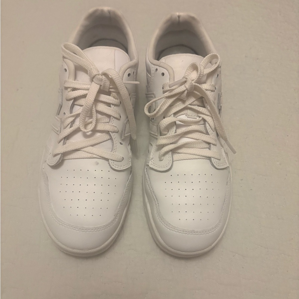 New Balance All-White Athletic Shoes